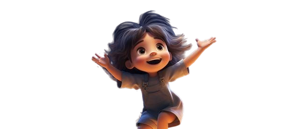 Happy jumping kid